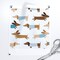 Dachshund Blue Dogs Pet Animal Happy Weiner Cute Kids Room Custom Printed Fabric by Spoonflower Various Fabrics by the Yard or Fat Quarter